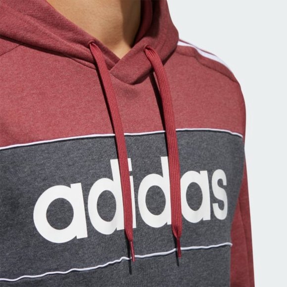 Adidas Hooded Sweatshirt Adidas Legecy Red & Grey with White Accents. Mens Sz S. - Picture 4 of 5